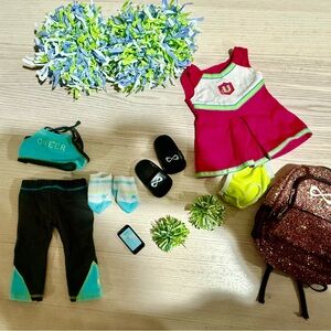 NFINITY Pink and Green Cheerleader Doll Set